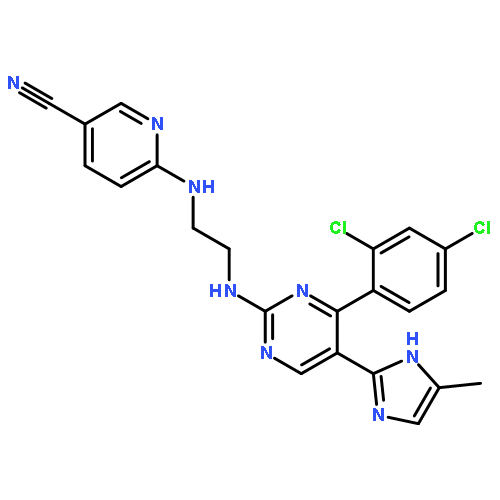 6-[2-[4-(2,4-Dichlorophenyl)-5-(4-methyl-1H-imidazol-2-yl)pyrimidin-2-ylamino]ethylamino]pyridine-3-carbonitrile