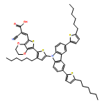 2-Propenoic acid, 3-[7-[5-[3,6-bis(5-hexyl-2-thienyl)-9H-carbazol-9-yl]-3-hexyl-2-thienyl]-2,3-dihydrothieno[3,4-b]-1,4-dioxin-5-yl]-2-cyano-