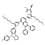 2-Propenoic acid, 2-cyano-3-[5-[8-[5-[1,2,3,3a,4,8b-hexahydro-4-(4-methylphenyl)cyclopent[b]indol-7-yl]-4-hexyl-2-thienyl]-2,3-diphenyl-5-quinoxalinyl]-3-hexyl-2-thienyl]-