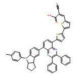 2-Propenoic acid, 2-cyano-3-[5'-[8-[1,2,3,3a,4,8b-hexahydro-4-(4-methylphenyl)cyclopent[b]indol-7-yl]-2,3-diphenyl-5-quinoxalinyl][2,2'-bithiophen]-5-yl]-