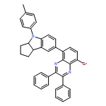 Cyclopent[b]indole, 7-(8-bromo-2,3-diphenyl-5-quinoxalinyl)-1,2,3,3a,4,8b-hexahydro-4-(4-methylphenyl)-