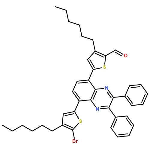 2-Thiophenecarboxaldehyde, 5-[8-(5-bromo-4-hexyl-2-thienyl)-2,3-diphenyl-5-quinoxalinyl]-3-hexyl-