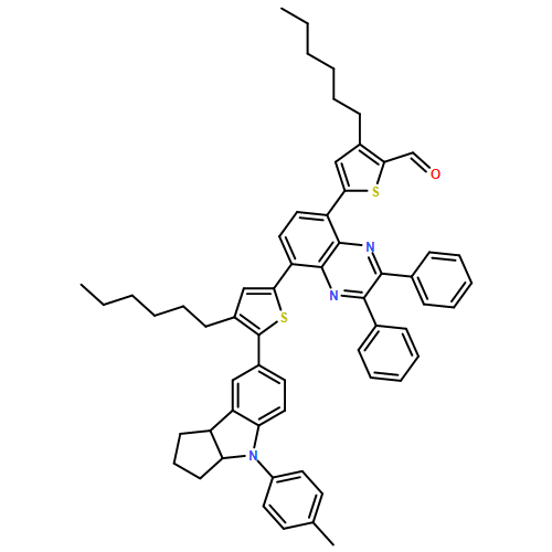 2-Thiophenecarboxaldehyde, 5-[8-[5-[1,2,3,3a,4,8b-hexahydro-4-(4-methylphenyl)cyclopent[b]indol-7-yl]-4-hexyl-2-thienyl]-2,3-diphenyl-5-quinoxalinyl]-3-hexyl-