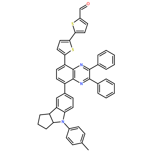 [2,2'-Bithiophene]-5-carboxaldehyde, 5'-[8-[1,2,3,3a,4,8b-hexahydro-4-(4-methylphenyl)cyclopent[b]indol-7-yl]-2,3-diphenyl-5-quinoxalinyl]-