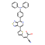 2-Propenoic acid, 2-cyano-3-[5-[4-[4-(diphenylamino)phenyl][1,2,5]thiadiazolo[3,4-c]pyridin-7-yl]-2-thienyl]-