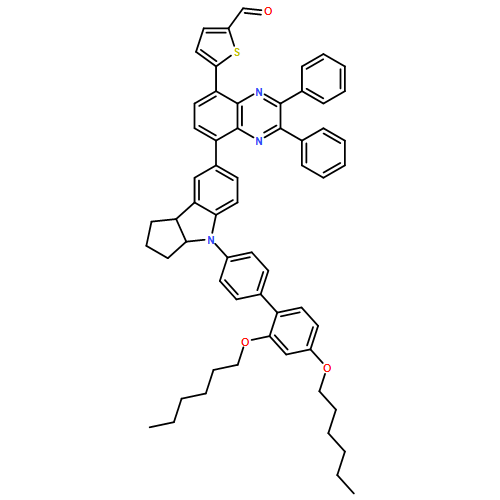 2-Thiophenecarboxaldehyde, 5-[8-[4-[2',4'-bis(hexyloxy)[1,1'-biphenyl]-4-yl]-1,2,3,3a,4,8b-hexahydrocyclopent[b]indol-7-yl]-2,3-diphenyl-5-quinoxalinyl]-