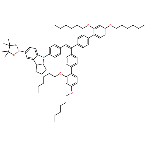 Cyclopent[b]indole, 4-[4-[2,2-bis[2',4'-bis(hexyloxy)[1,1'-biphenyl]-4-yl]ethenyl]phenyl]-1,2,3,3a,4,8b-hexahydro-7-(4,4,5,5-tetramethyl-1,3,2-dioxaborolan-2-yl)-