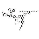 2-Propenoic acid, 3-[5-[8-[4-[4-[2,2-bis[2',4'-bis(hexyloxy)[1,1'-biphenyl]-4-yl]ethenyl]phenyl]-1,2,3,3a,4,8b-hexahydrocyclopent[b]indol-7-yl]-2,3-diphenyl-5-quinoxalinyl]-2-thienyl]-2-cyano-, (2E)-