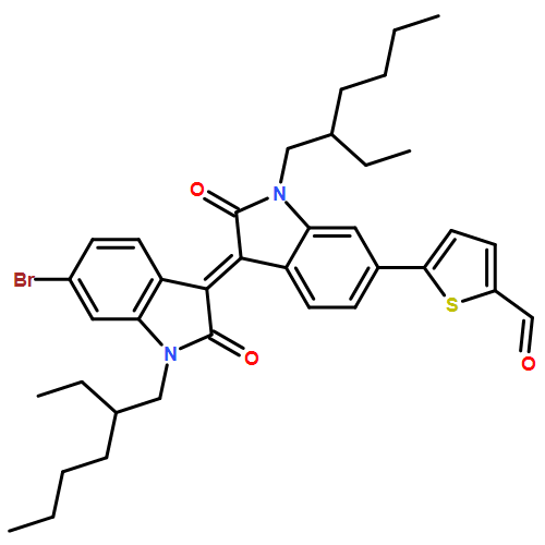 2-Thiophenecarboxaldehyde, 5-[(3E)-3-[6-bromo-1-(2-ethylhexyl)-1,2-dihydro-2-oxo-3H-indol-3-ylidene]-1-(2-ethylhexyl)-2,3-dihydro-2-oxo-1H-indol-6-yl]-