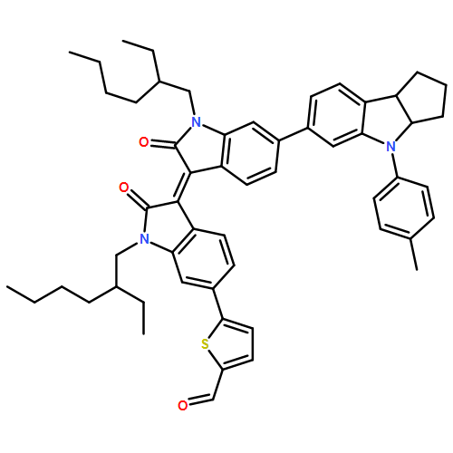 2-Thiophenecarboxaldehyde, 5-[(3E)-1-(2-ethylhexyl)-3-[1-(2-ethylhexyl)-6-[1,2,3,3a,4,8b-hexahydro-4-(4-methylphenyl)cyclopent[b]indol-6-yl]-1,2-dihydro-2-oxo-3H-indol-3-ylidene]-2,3-dihydro-2-oxo-1H-indol-6-yl]-