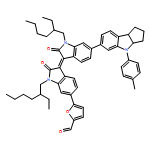 2-Furancarboxaldehyde, 5-[(3E)-1-(2-ethylhexyl)-3-[1-(2-ethylhexyl)-6-[1,2,3,3a,4,8b-hexahydro-4-(4-methylphenyl)cyclopent[b]indol-6-yl]-1,2-dihydro-2-oxo-3H-indol-3-ylidene]-2,3-dihydro-2-oxo-1H-indol-6-yl]-