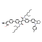 2-Propenoic acid, 2-cyano-3-[4-[(3E)-1-(2-ethylhexyl)-3-[1-(2-ethylhexyl)-6-[1,2,3,3a,4,8b-hexahydro-4-(4-methylphenyl)cyclopent[b]indol-6-yl]-1,2-dihydro-2-oxo-3H-indol-3-ylidene]-2,3-dihydro-2-oxo-1H-indol-6-yl]phenyl]-, (2E)-