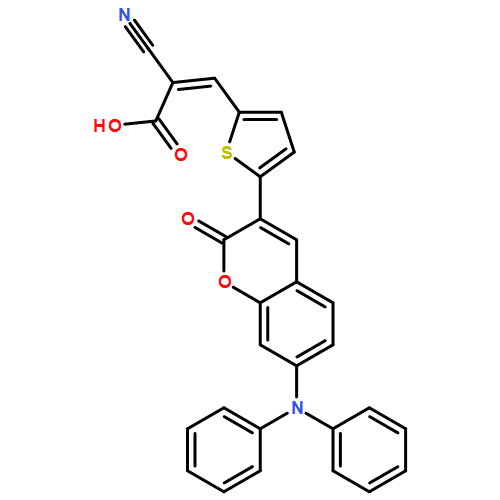 2-Propenoic acid, 2-cyano-3-[5-[7-(diphenylamino)-2-oxo-2H-1-benzopyran-3-yl]-2-thienyl]-