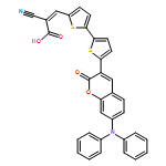 2-Propenoic acid, 2-cyano-3-[5'-[7-(diphenylamino)-2-oxo-2H-1-benzopyran-3-yl][2,2'-bithiophen]-5-yl]-