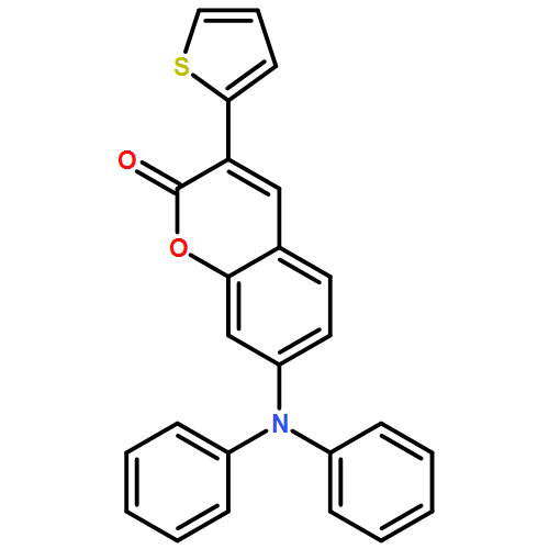 2H-1-Benzopyran-2-one, 7-(diphenylamino)-3-(2-thienyl)-