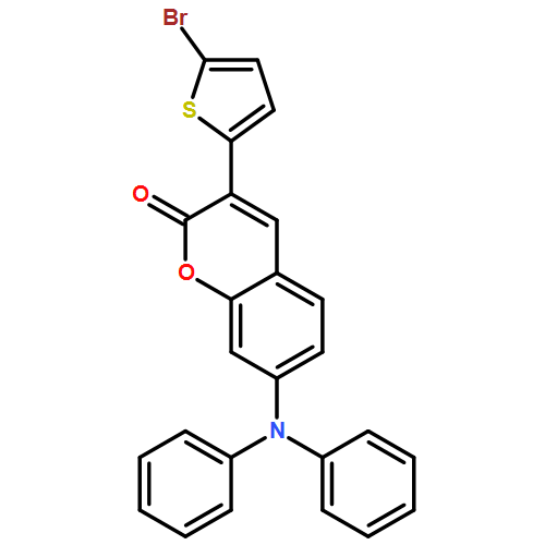 2H-1-Benzopyran-2-one, 3-(5-bromo-2-thienyl)-7-(diphenylamino)-