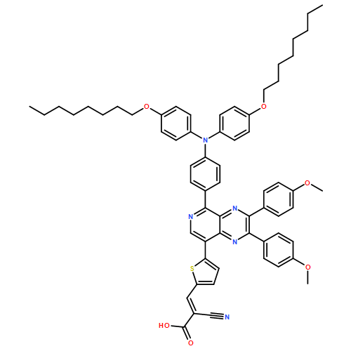 2-Propenoic acid, 3-[5-[5-[4-[bis[4-(octyloxy)phenyl]amino]phenyl]-2,3-bis(4-methoxyphenyl)pyrido[3,4-b]pyrazin-8-yl]-2-thienyl]-2-cyano-