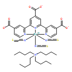 1-Butanaminium, N,N,N-tributyl-, hydrogen (OC-6-32)-[[2,2':6',2''-terpyridine]-4,4',4''-tricarboxylato(3-)-κN1,κN1',κN1'']tris(thiocyanato-κN)ruthenate(4-)