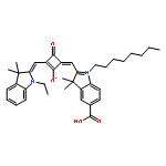 (E)-4-((5-carboxy-3,3-dimethyl-1-octyl-3H-indolium-2-yl)methylene)-2-((E)-(1-ethyl-3,3-dimethylindolin-2-ylidene)methyl)-3-oxocyclobut-1-enolate