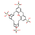 Pentacyclo[19.3.1.13,7.19,13.115,19]octacosa-1(25),3,5,7(28),9,11,13(27),15,17,19(26),21,23-dodecaene-5,11,17,23-tetrasulfonic acid, 25,26,27,28-tetrahydroxy-