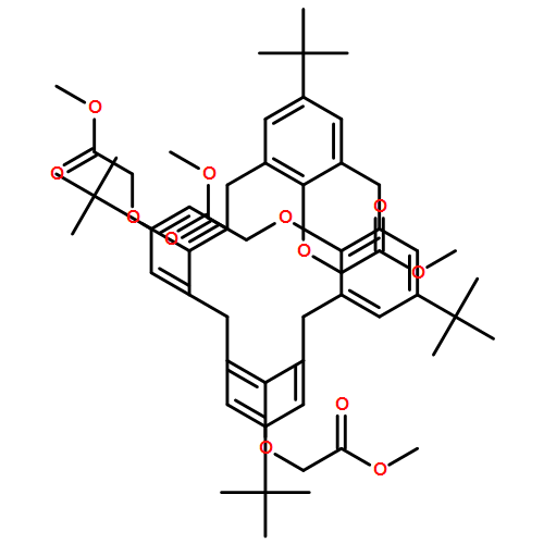 Acetic acid, 2,2',2'',2'''-[[5,11,17,23-tetrakis(1,1-dimethylethyl)pentacyclo[19.3.1.13,7.19,13.115,19]octacosa-1(25),3,5,7(28),9,11,13(27),15,17,19(26),21,23-dodecaene-25,26,27,28-tetrayl]tetrakis(oxy)]tetrakis-, 1,1',1'',1'''-tetramethyl ester