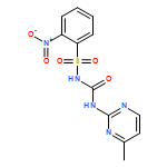 Benzenesulfonamide, N-[[(4-methyl-2-pyrimidinyl)amino]carbonyl]-2-nitro-