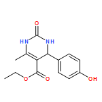 5-Pyrimidinecarboxylic acid,1,2,3,4-tetrahydro-4-(4-hydroxyphenyl)-6-methyl-2-oxo-, ethyl ester