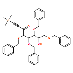 D-gluco-Oct-1-yn-3-ulose, 1,2-dideoxy-4,5,6,8-tetrakis-O-(phenylmethyl)-1-(trimethylsilyl)-