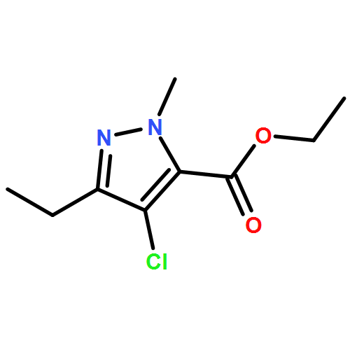 1H-Pyrazole-5-carboxylic acid, 4-chloro-3-ethyl-1-methyl-, ethyl ester