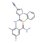 1H-Pyrazole-5-carboxamide, N-[4-chloro-2-methyl-6-[(methylamino)carbonyl]phenyl]-1-(3-chloro-2-pyridinyl)-3-cyano-