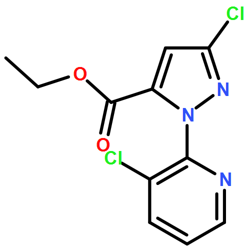 1H-Pyrazole-5-carboxylic acid, 3-chloro-1-(3-chloro-2-pyridinyl)-, ethyl ester