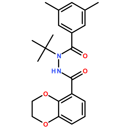 1,4-Benzodioxin-5-carboxylic acid, 2,3-dihydro-, 2-(3,5-dimethylbenzoyl)-2-(1,1-dimethylethyl)hydrazide