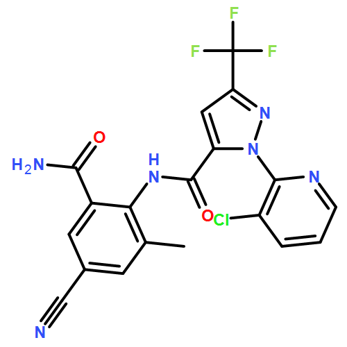 1H-Pyrazole-5-carboxamide, N-[2-(aminocarbonyl)-4-cyano-6-methylphenyl]-1-(3-chloro-2-pyridinyl)-3-(trifluoromethyl)-