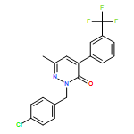 3(2H)-Pyridazinone, 2-[(4-chlorophenyl)methyl]-6-methyl-4-[3-(trifluoromethyl)phenyl]-