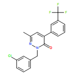 3(2H)-Pyridazinone, 2-[(3-chlorophenyl)methyl]-6-methyl-4-[3-(trifluoromethyl)phenyl]-