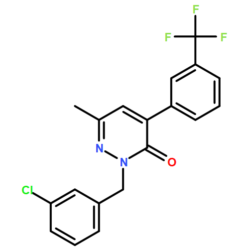 3(2H)-Pyridazinone, 2-[(3-chlorophenyl)methyl]-6-methyl-4-[3-(trifluoromethyl)phenyl]-