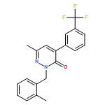 3(2H)-Pyridazinone, 6-methyl-2-[(2-methylphenyl)methyl]-4-[3-(trifluoromethyl)phenyl]-