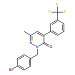 3(2H)-Pyridazinone, 2-[(4-bromophenyl)methyl]-6-methyl-4-[3-(trifluoromethyl)phenyl]-