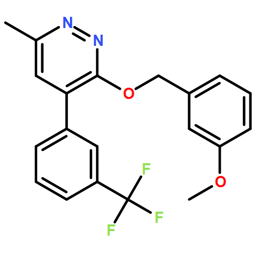 Pyridazine, 3-[(3-methoxyphenyl)methoxy]-6-methyl-4-[3-(trifluoromethyl)phenyl]-