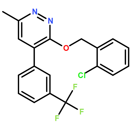 Pyridazine, 3-[(2-chlorophenyl)methoxy]-6-methyl-4-[3-(trifluoromethyl)phenyl]-