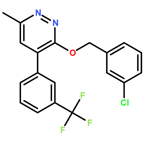 Pyridazine, 3-[(3-chlorophenyl)methoxy]-6-methyl-4-[3-(trifluoromethyl)phenyl]-