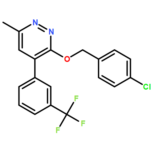 Pyridazine, 3-[(4-chlorophenyl)methoxy]-6-methyl-4-[3-(trifluoromethyl)phenyl]-