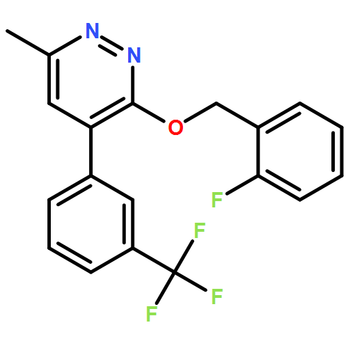 Pyridazine, 3-[(2-fluorophenyl)methoxy]-6-methyl-4-[3-(trifluoromethyl)phenyl]-