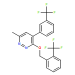 Pyridazine, 6-methyl-4-[3-(trifluoromethyl)phenyl]-3-[[2-(trifluoromethyl)phenyl]methoxy]-