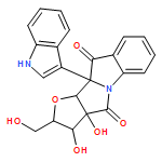 4H-Furo[2',3':3,4]pyrrolo[1,2-a]indole-4,10(2H)-dione, 3,3a,10a,10b-tetrahydro-3,3a-dihydroxy-2-(hydroxymethyl)-10a-1H-indol-3-yl-, (2R,3R,3aR,10aS,10bS)-