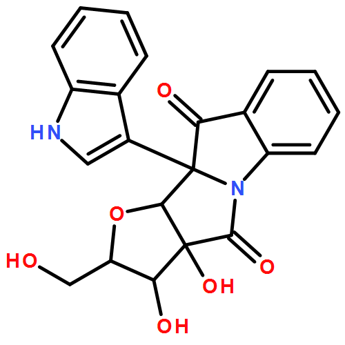 4H-Furo[2',3':3,4]pyrrolo[1,2-a]indole-4,10(2H)-dione, 3,3a,10a,10b-tetrahydro-3,3a-dihydroxy-2-(hydroxymethyl)-10a-1H-indol-3-yl-, (2R,3R,3aR,10aS,10bS)-