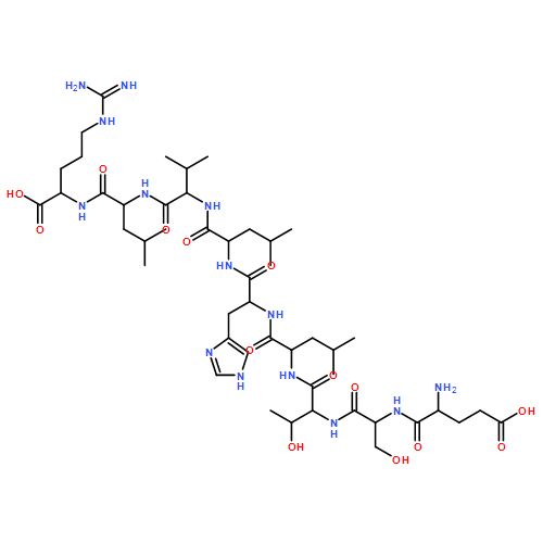 L-Arginine, L-α-glutamyl-L-seryl-L-threonyl-L-leucyl-L-histidyl-L-leucyl-L-valyl-L-leucyl-