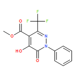 4-Pyridazinecarboxylic acid, 1,6-dihydro-5-hydroxy-6-oxo-1-phenyl-3-(trifluoromethyl)-, methyl ester