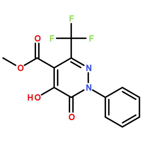 4-Pyridazinecarboxylic acid, 1,6-dihydro-5-hydroxy-6-oxo-1-phenyl-3-(trifluoromethyl)-, methyl ester