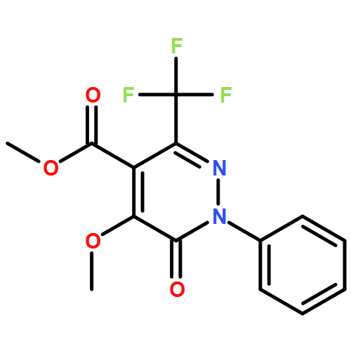 4-Pyridazinecarboxylic acid, 1,6-dihydro-5-methoxy-6-oxo-1-phenyl-3-(trifluoromethyl)-, methyl ester